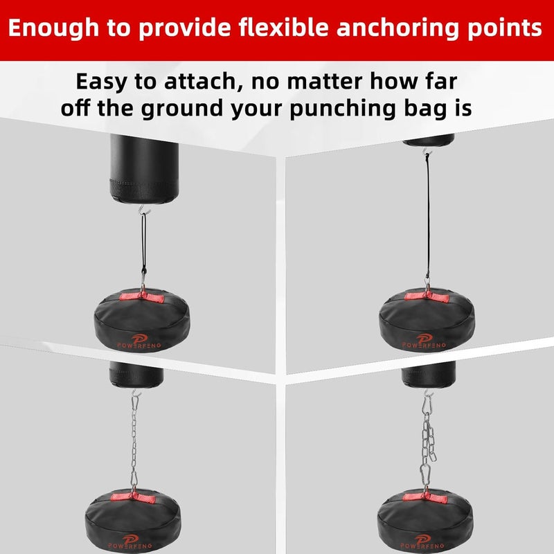 powerfeng Double End Heavy Bag Anchor：Heavy-Duty Floor Anchor for Boxing Bags - Punching Bag Stand Weight Boxing Accessories Core Training Weight Bag for Gym Home - Image 2